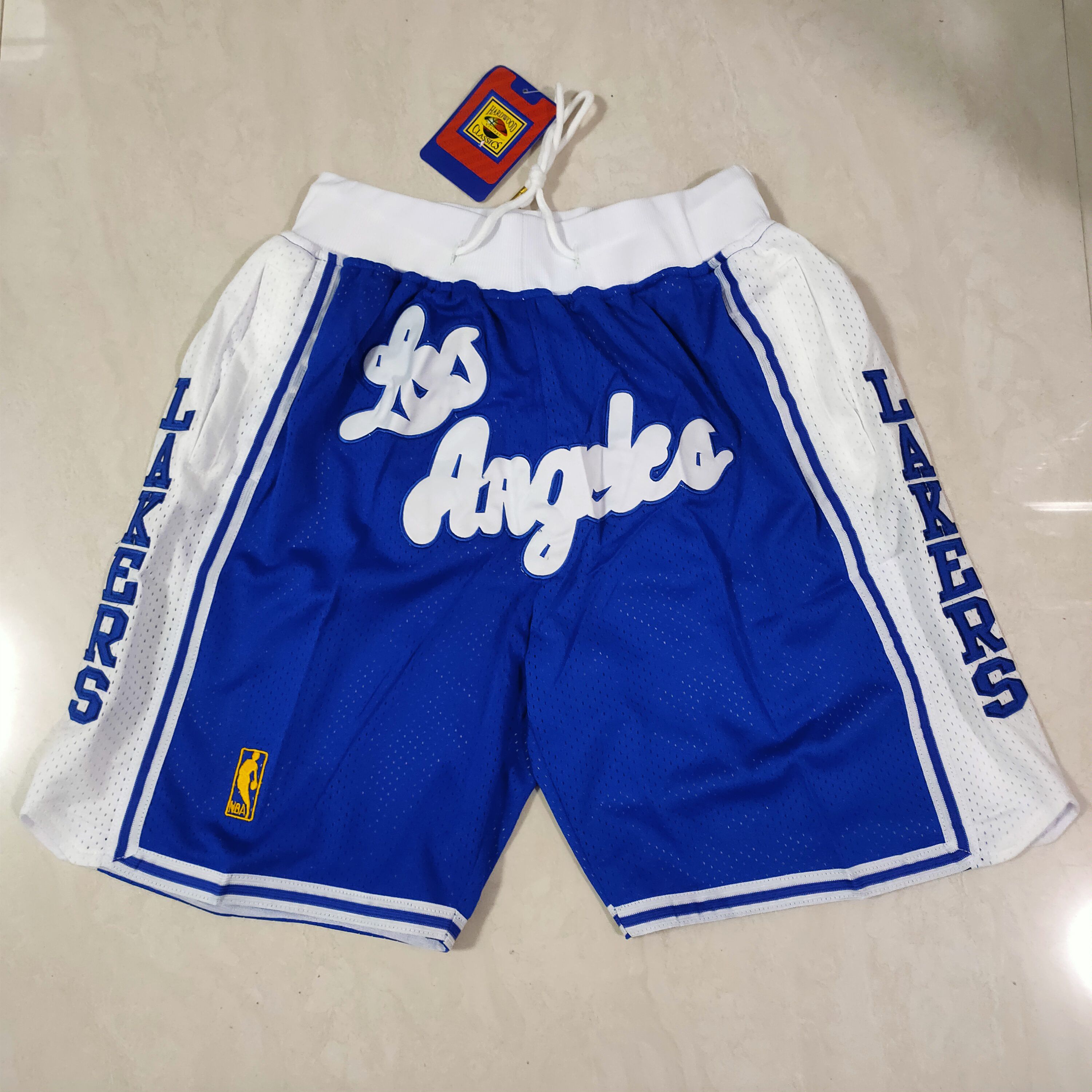 Men NBA 2021 Los Angeles Lakers Blue Shorts->los angeles lakers->NBA Jersey